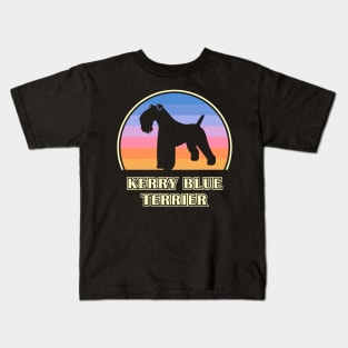 Kerry Blue Terrier Vintage Sunset Dog Kids T-Shirt